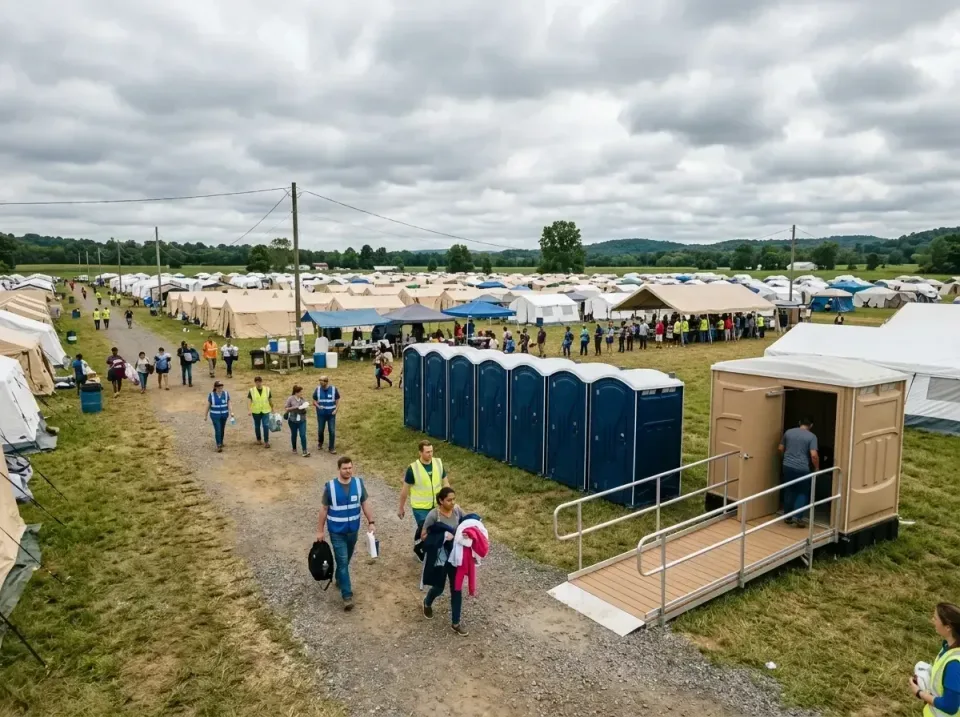 disaster-relief-camp-restrooms-010 — frequently asked questions, Dumpster & Portable Bathrooms Rental in Effort, PA